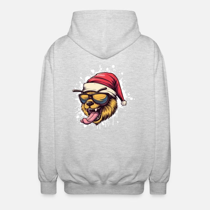 Bee Christmas Funny - Unisex Hooded Jacket - light heather grey