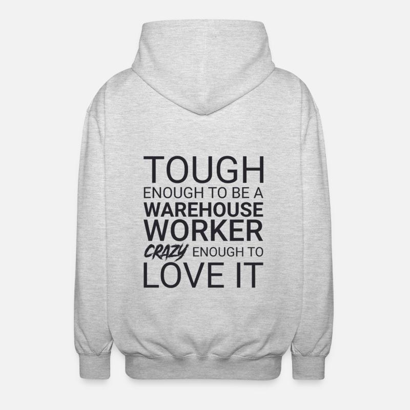 Warehouse Worker Crazy - Unisex Kapuzenjacke - Hellgrau meliert