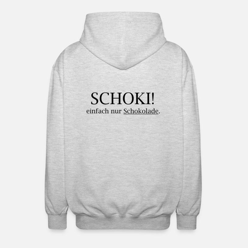 CHOCOLAT ! Juste du chocolat - Veste à capuche unisexe - gris clair chiné