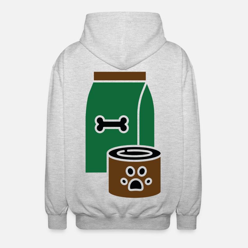 Hundefutter - Unisex Kapuzenjacke - Hellgrau meliert
