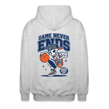 Basketball Basketballer - Unisex Kapuzenjacke - Hellgrau meliert - Hinten - AI Model Male 185 light (185cm)