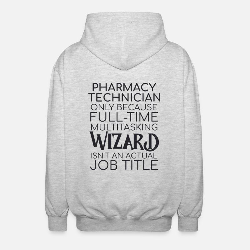 Pharmacy technician Wizard - Unisex Hooded Jacket - light heather grey