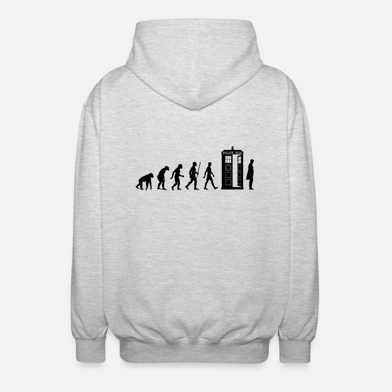 Evolution Tardis - Veste à capuche unisexe - gris clair chiné