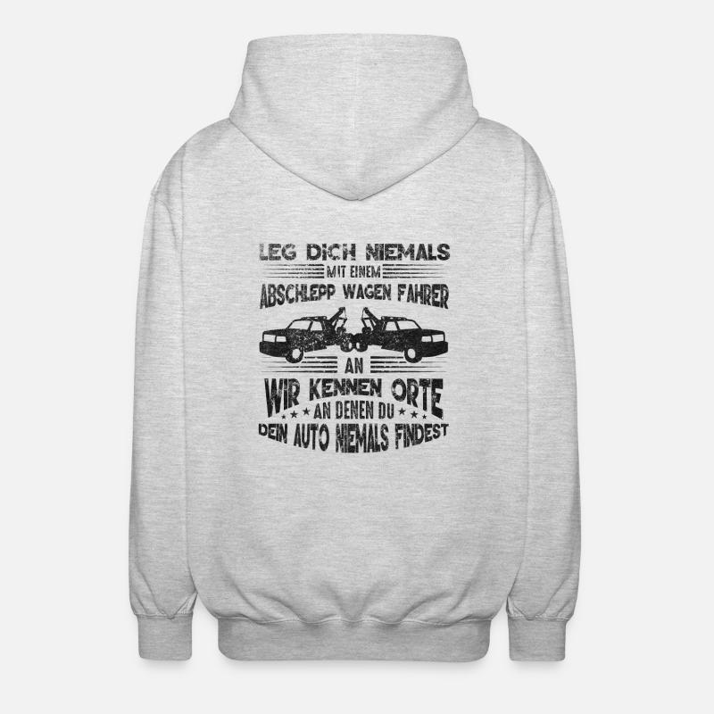 Abschleppdienst Geschenkideen - Unisex Kapuzenjacke - Hellgrau meliert