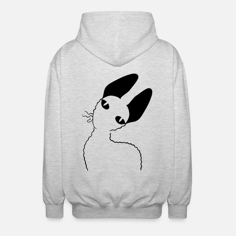 Cornish Rex - Unisex Kapuzenjacke - Hellgrau meliert