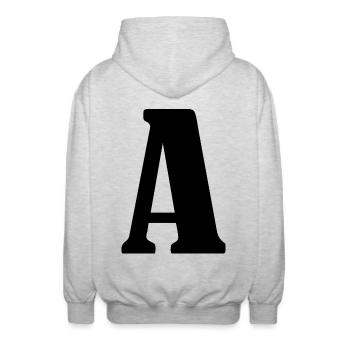 A - Veste à capuche unisexe - gris clair chiné - Dos - AI Model Male 185 light (185cm)