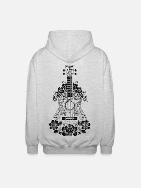 Ukulele - Unisex Hooded Jacket - light heather grey