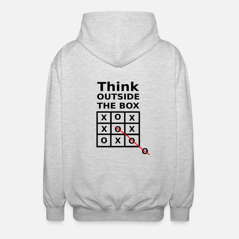 Think outside the box - Unisex Hooded Jacket - light heather grey