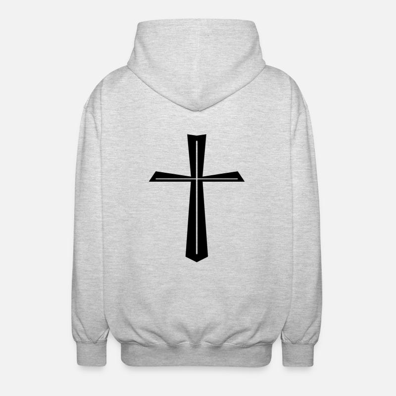 Croix Croix Religion - Veste à capuche unisexe - gris clair chiné