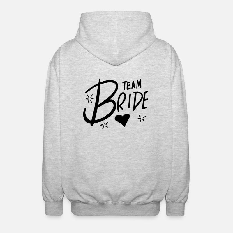 Team Bride - Veste à capuche unisexe - gris clair chiné