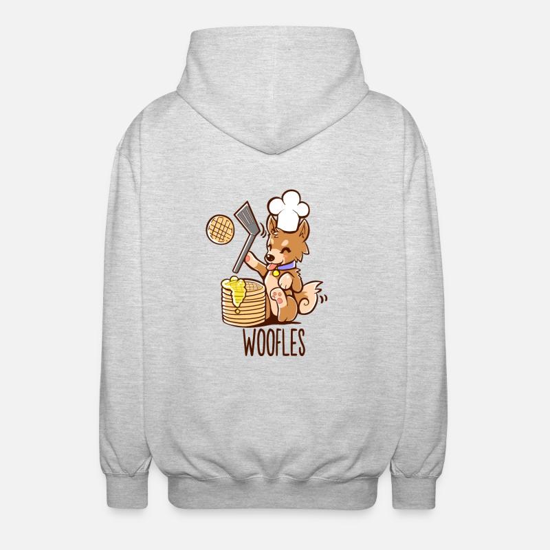 Je fais des Woofles - Veste à capuche unisexe - gris clair chiné