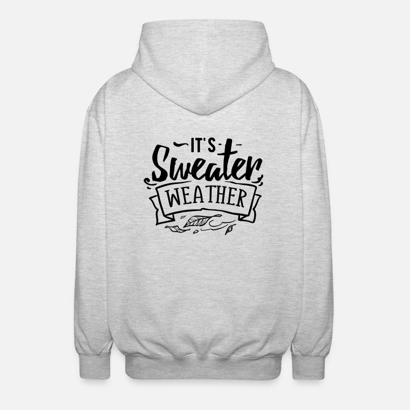 Es ist Pulloverwetter - Unisex Kapuzenjacke - Hellgrau meliert