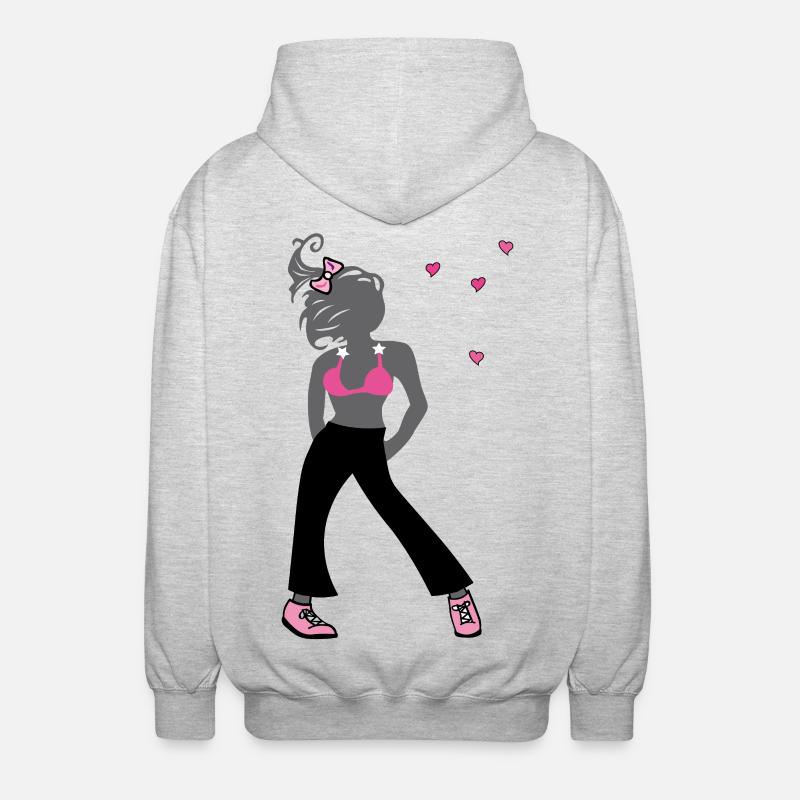 Junges Mädchen - Unisex Kapuzenjacke - Hellgrau meliert