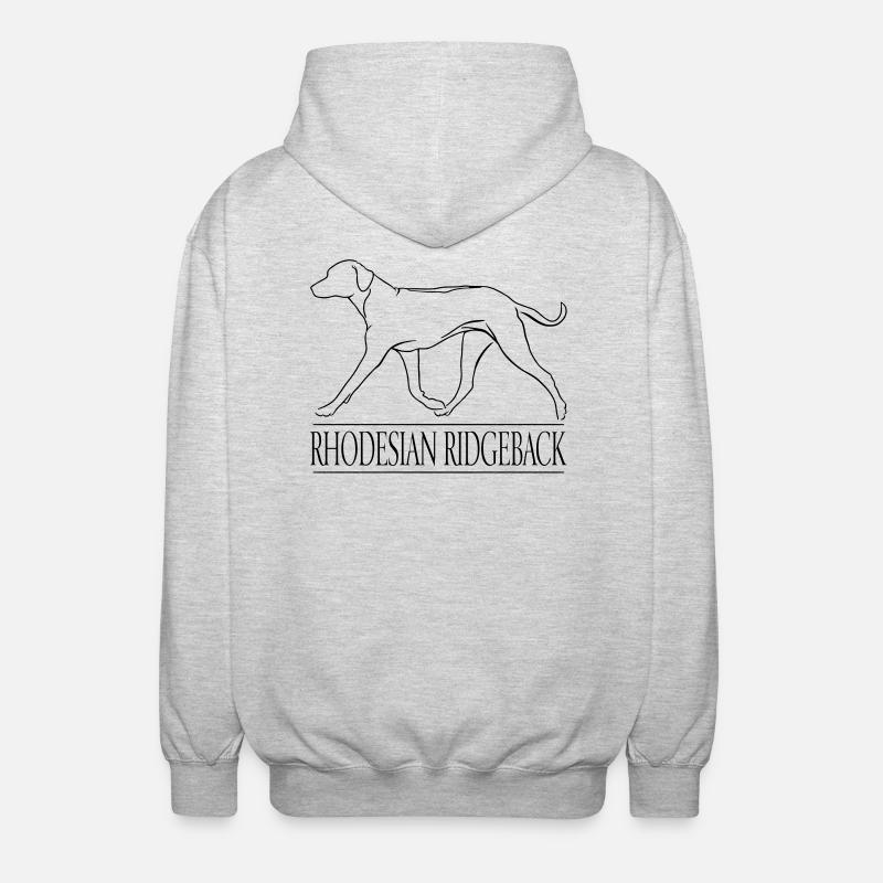 RHODESIAN RIDGEBACK chien Wilsigns - Veste à capuche unisexe - gris clair chiné