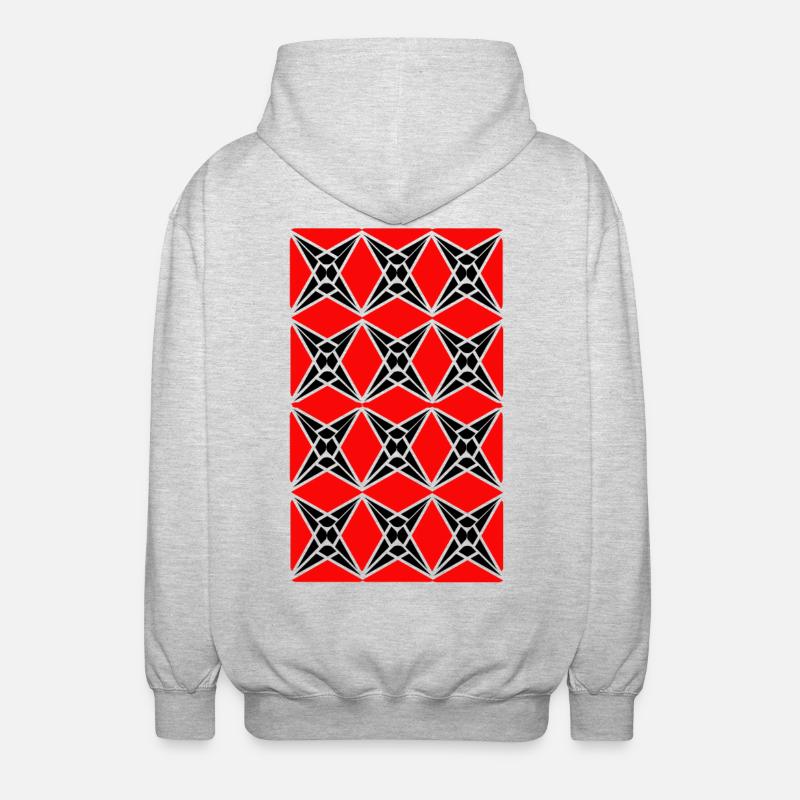 Star pattern - Unisex Hooded Jacket - light heather grey
