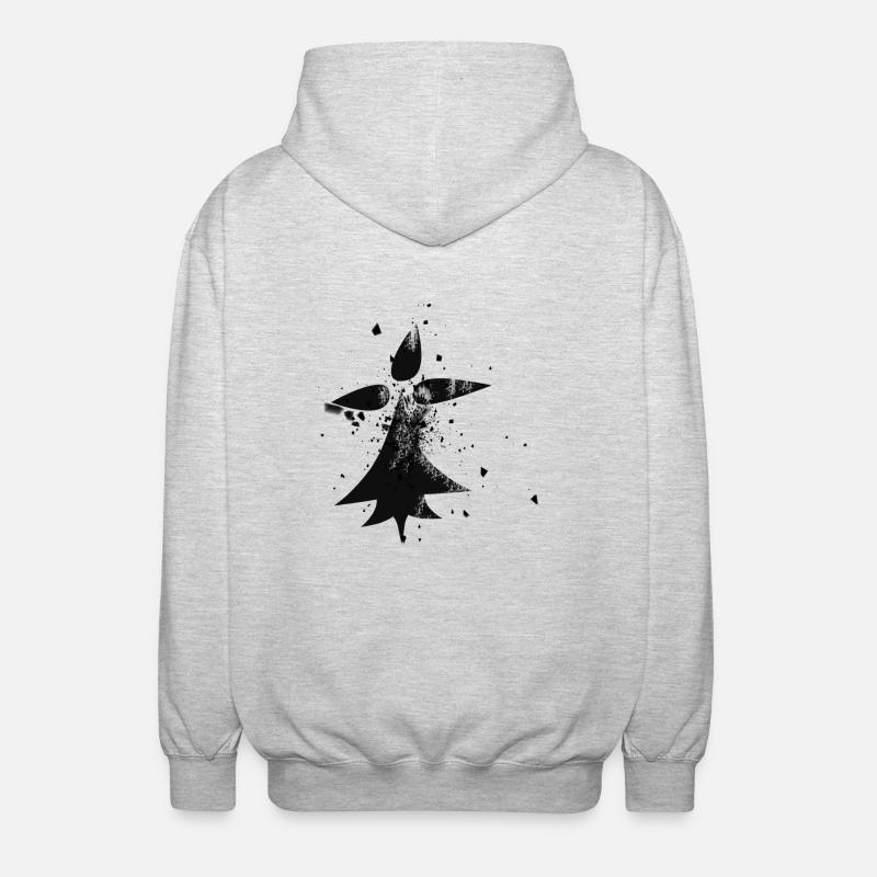 bzh hermine éclatée - Veste à capuche unisexe - gris clair chiné