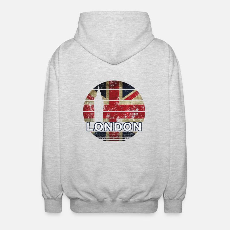 LONDRES ANGLETERRE LONDRES - Veste à capuche unisexe - gris clair chiné