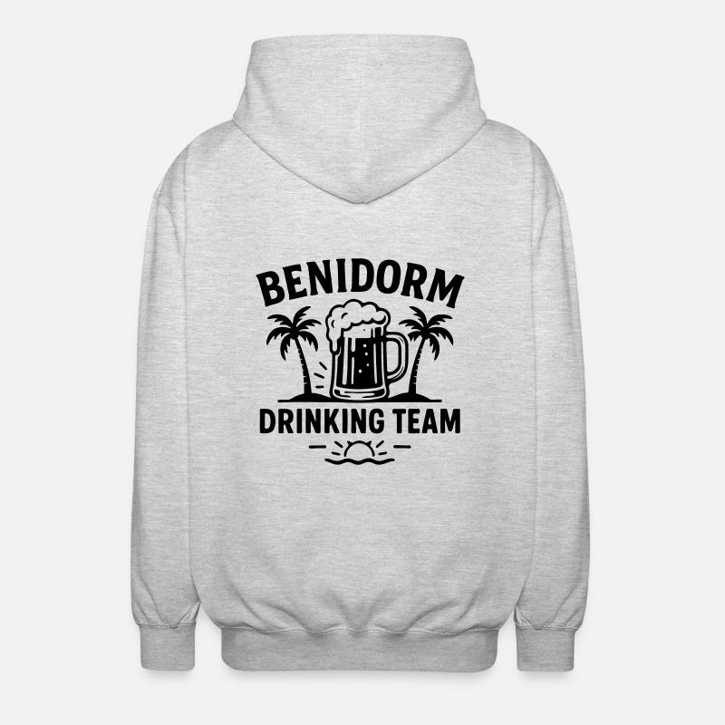 L’équipe de Benidorm Drinking - Veste à capuche unisexe - gris clair chiné