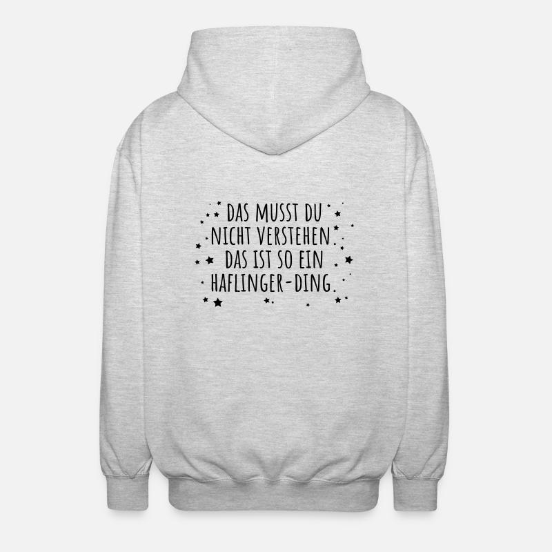 Haflinger-Ding - Unisex Kapuzenjacke - Hellgrau meliert
