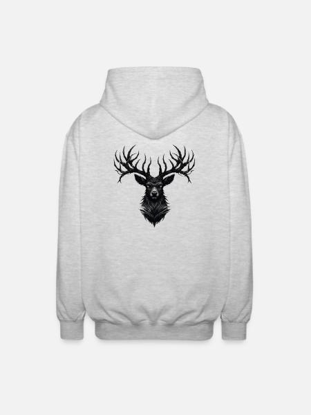 Horns of Darkness - Unisex Kapuzenjacke - Hellgrau meliert