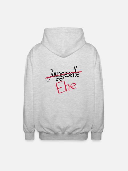 junggeselle 2 - Unisex Kapuzenjacke - Hellgrau meliert
