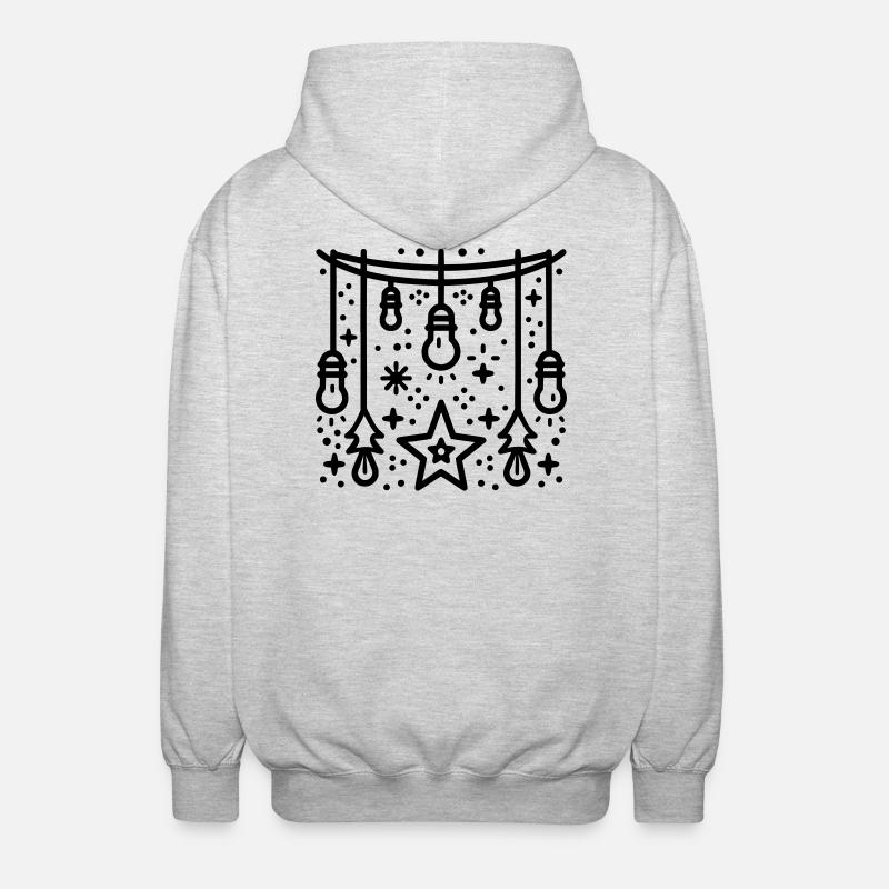 String Lights - Unisex Hooded Jacket - light heather grey