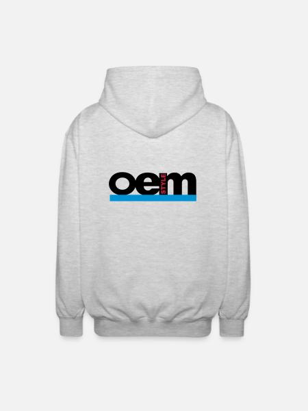 OEM Style - Unisex Kapuzenjacke - Hellgrau meliert