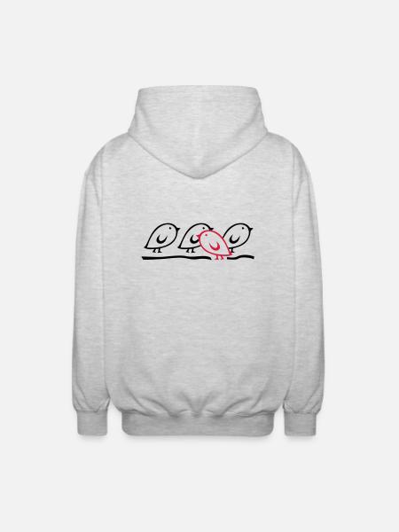 TWEETLERCOOLS - Against the Current - Unisex Hooded Jacket - light heather grey