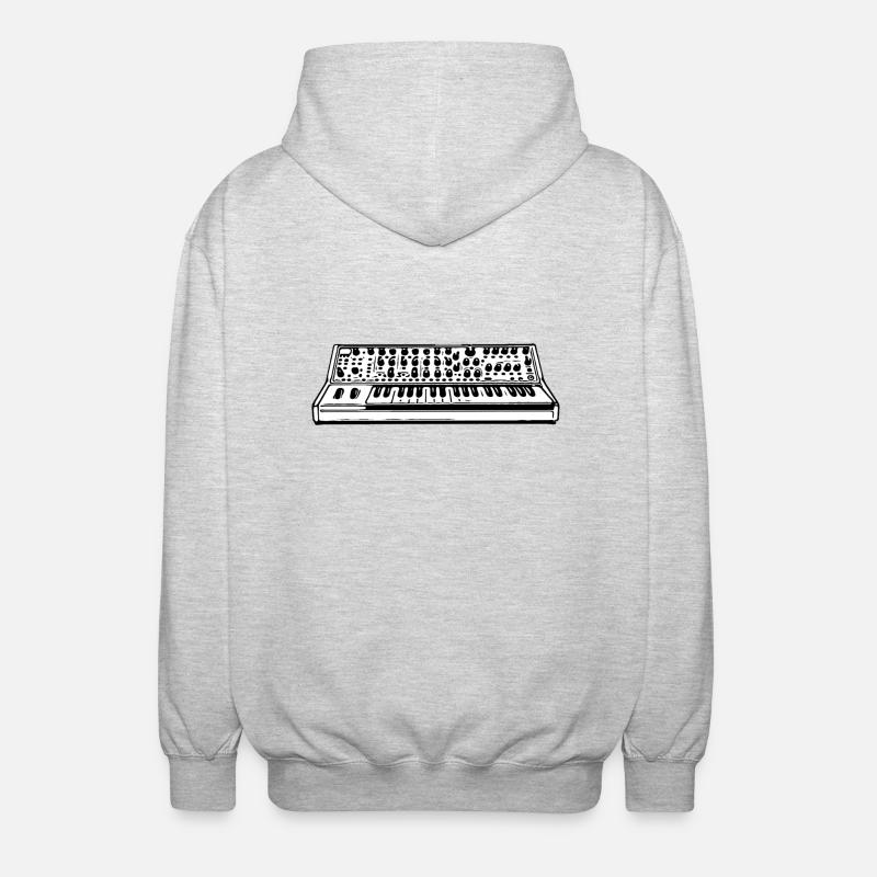 Analog synthesizer - Unisex Hooded Jacket - light heather grey