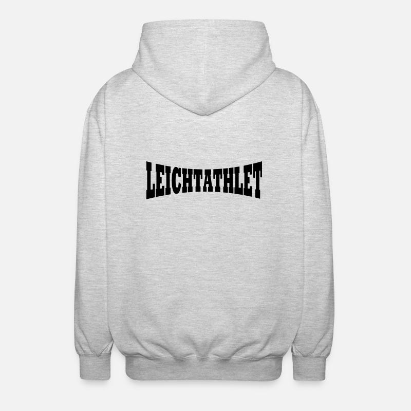 Athlète lettrage - Veste à capuche unisexe - gris clair chiné