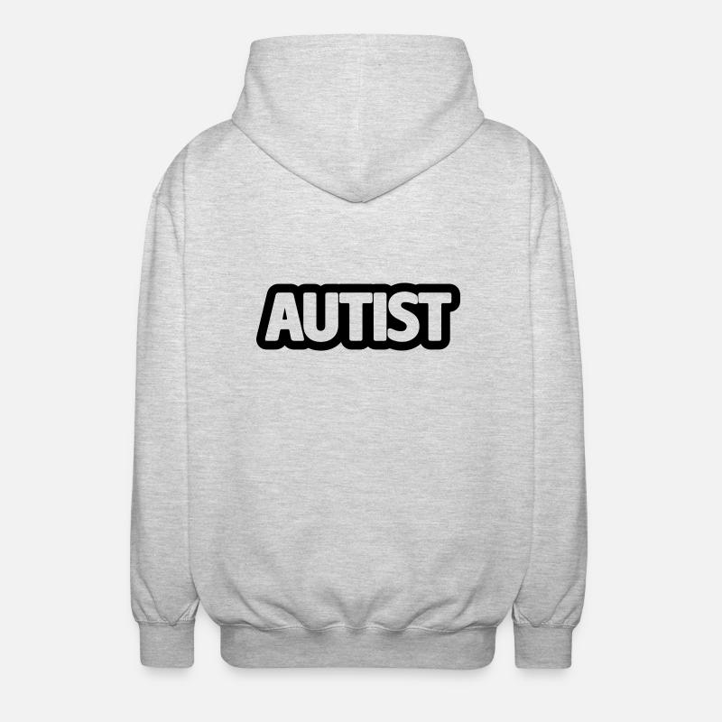 autist - Unisex Kapuzenjacke - Hellgrau meliert