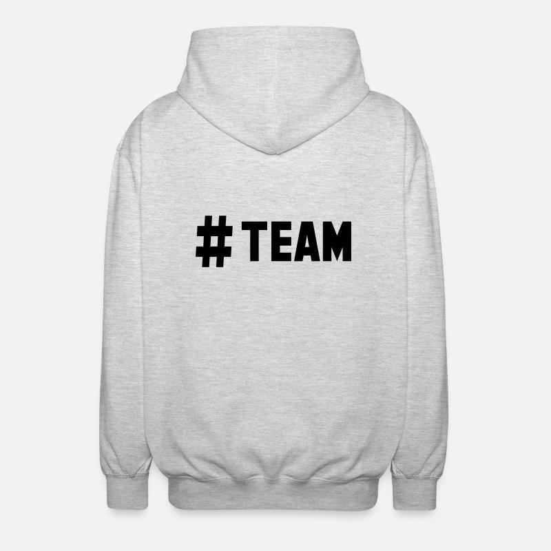 # team - Unisex Kapuzenjacke - Hellgrau meliert