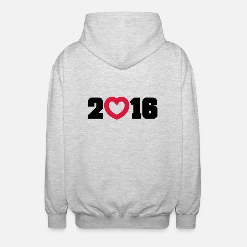 2016 - Veste à capuche unisexe - gris clair chiné