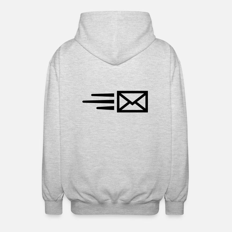 Brief - Unisex Kapuzenjacke - Hellgrau meliert