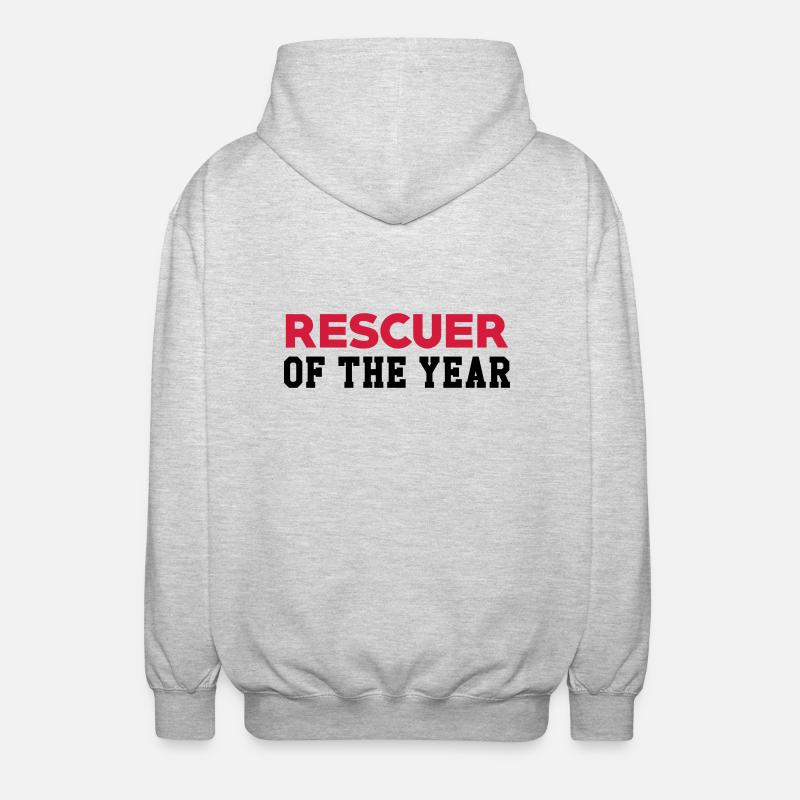 Secourisme / Secouriste / Secours / Secourir - Veste à capuche unisexe - gris clair chiné