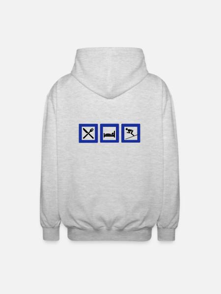skis - Unisex Hooded Jacket - light heather grey