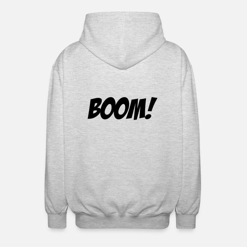 Boom! - Unisex Kapuzenjacke - Hellgrau meliert