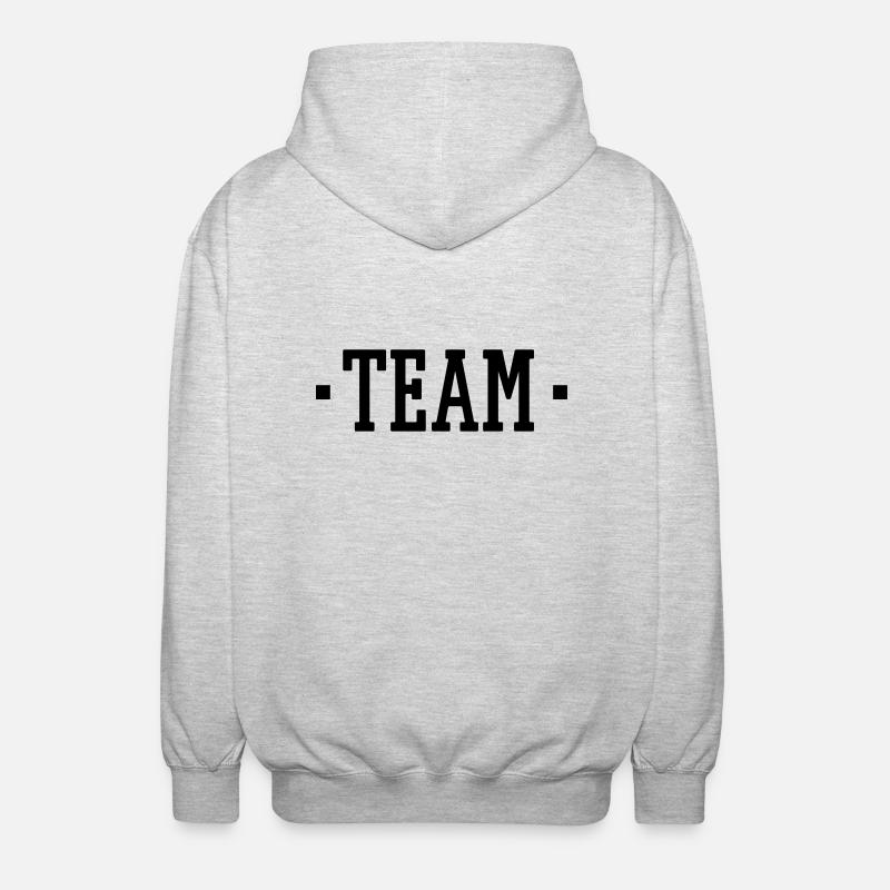 TEAM - Unisex Kapuzenjacke - Hellgrau meliert