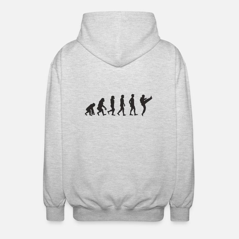 Evolution Karate - Unisex Hooded Jacket - light heather grey