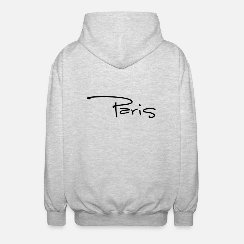 paris1 - Unisex Kapuzenjacke - Hellgrau meliert