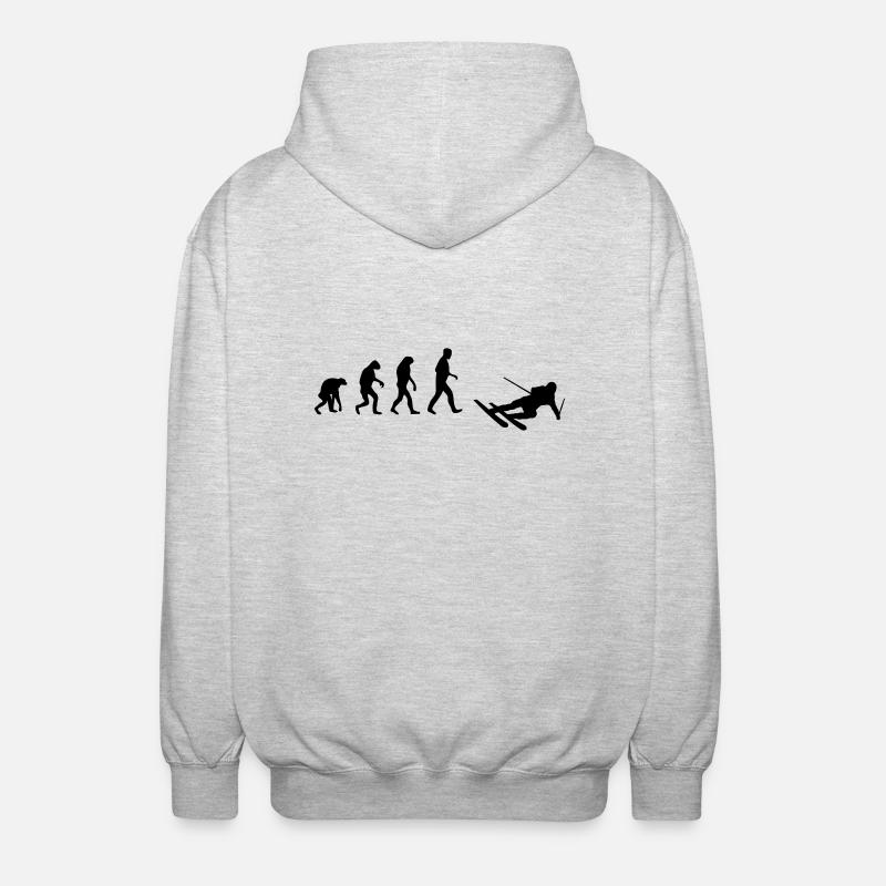 ski evolution - Unisex Hooded Jacket - light heather grey