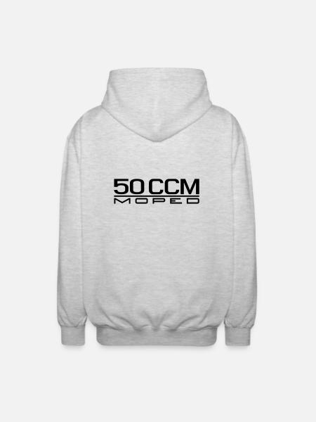 50 ccm Moped Emblem - Unisex Hooded Jacket - light heather grey