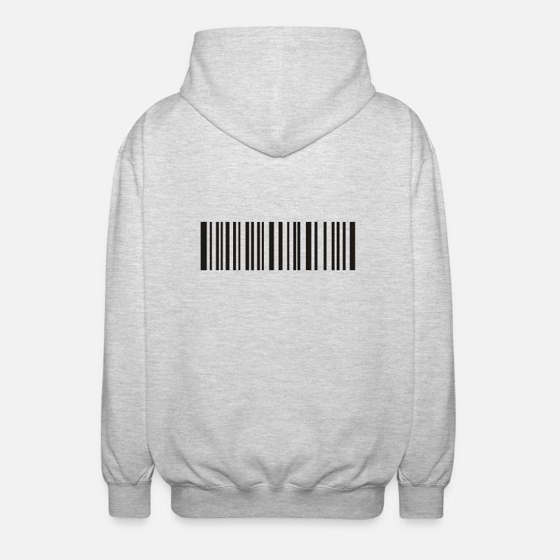 Bar code - Unisex Hooded Jacket - light heather grey