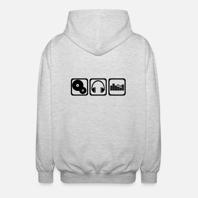 DJ - Unisex Kapuzenjacke - Hellgrau meliert