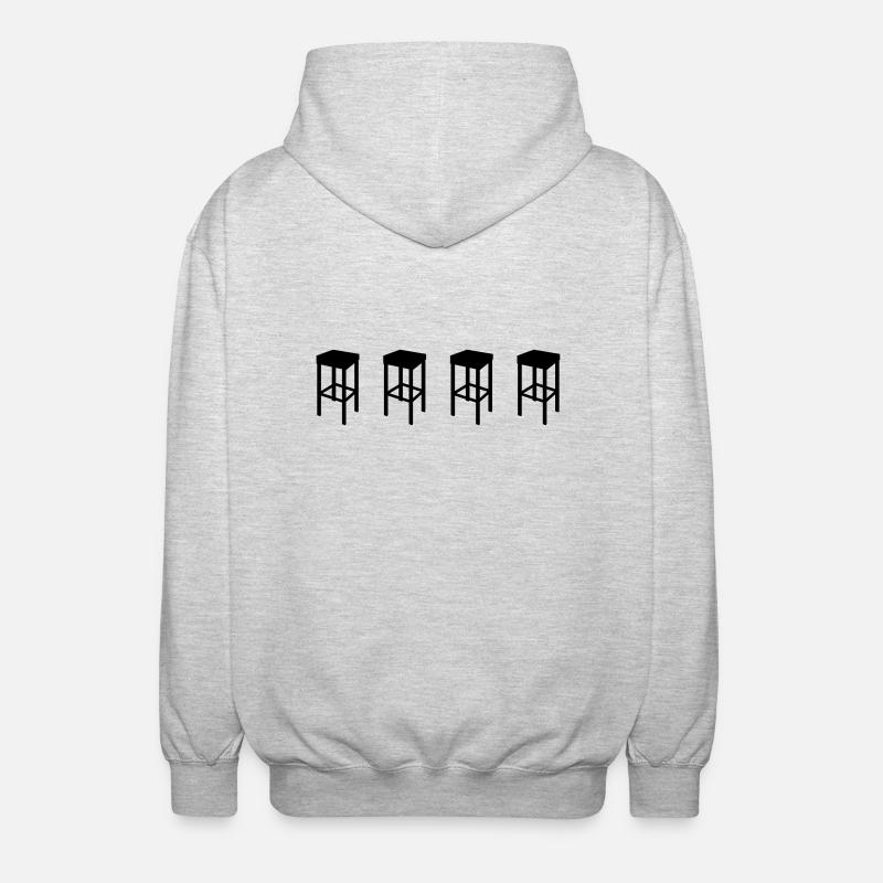 bar stool - Unisex Hooded Jacket - light heather grey