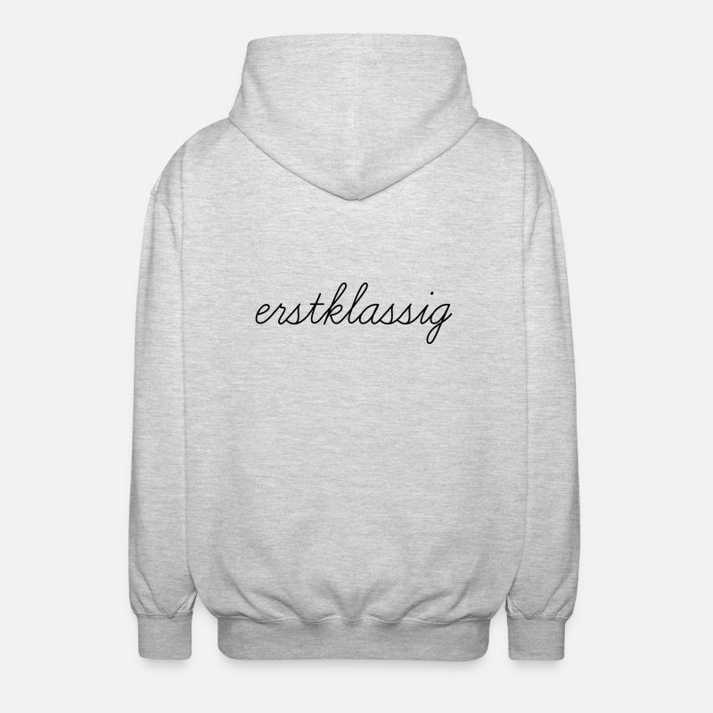 erstklassig - Unisex Kapuzenjacke - Hellgrau meliert