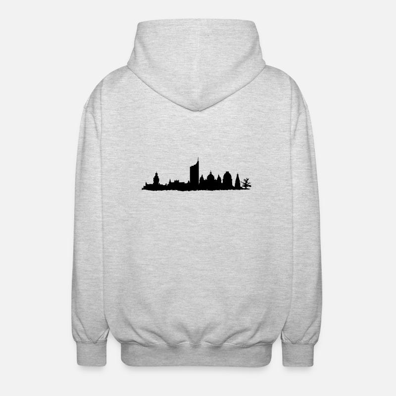Leipzig Skyline - Veste à capuche unisexe - gris clair chiné