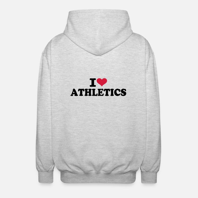 I love Athletics - Veste à capuche unisexe - gris clair chiné