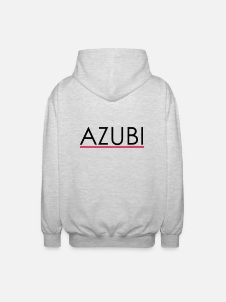 Azubi - Unisex Kapuzenjacke - Hellgrau meliert