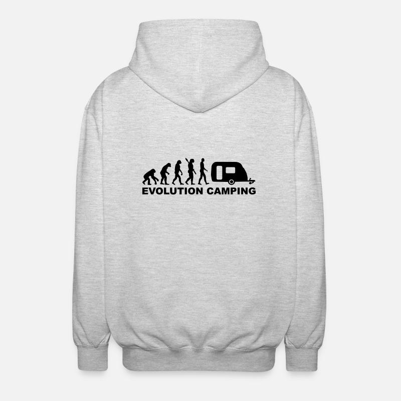 Evolution Camping - Veste à capuche unisexe - gris clair chiné